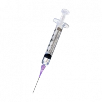 10 (TEN) 25G 1.5" 3ml Syringe with Needle