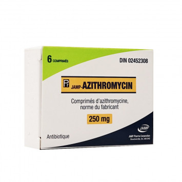 Azithromycin (antibiotic) 250mg/6tabs - Canadian Generic