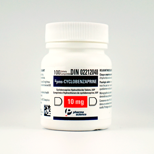 Cyclobenzaprine (Muscle Relaxant) 10mg/100tabs | PharmaScience