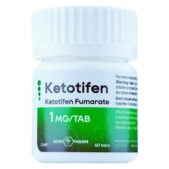 Ketotifen (prolongs clen effect) 1mg/60tabs | NovoPharm